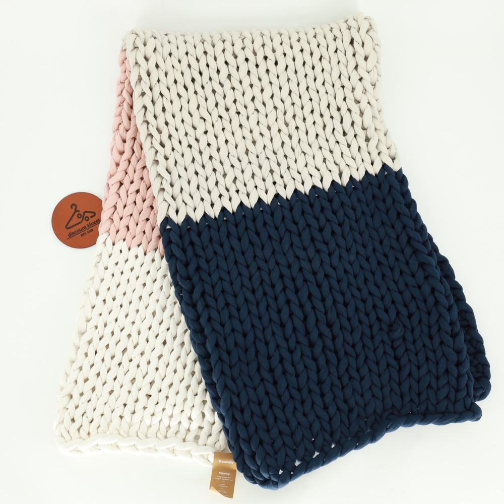 Bearaby Nappling Weighted Blanket Organic Cotton Chunky Knit Confetti Sleep